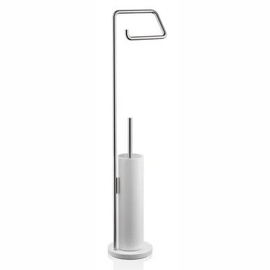 Set de Toilette Decor Walther Stone Blanc Mat et Acier Inoxydable Mat Dernière Chance