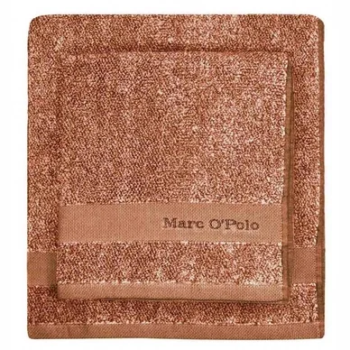 Authentique Serviette Invité Marc O‘Polo Melange Burnt Orange Oatmeal