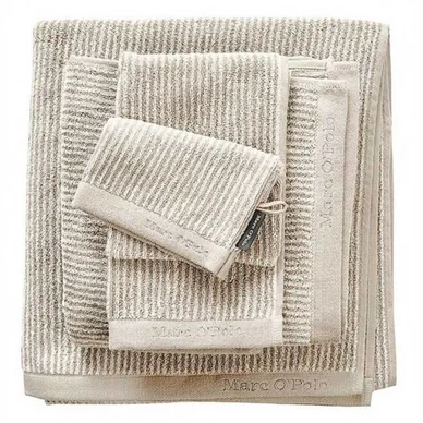 Offre Limitée Serviette Invité Marc O‘Polo Timeless Tone Stripe Oatmeal White