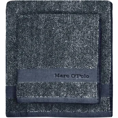 Serviette de Toilette Marc O‘Polo Melange Marine Light Silver Offre Du Jour