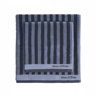 Serviette de Bain Marc O‘Polo Classic Stripe Marine Smoke Blue Produit De Marque