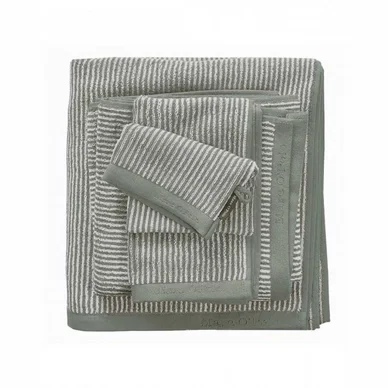 Prix Choc Serviette de Bain Marc O‘Polo Timeless Tone Stripe Green Off White