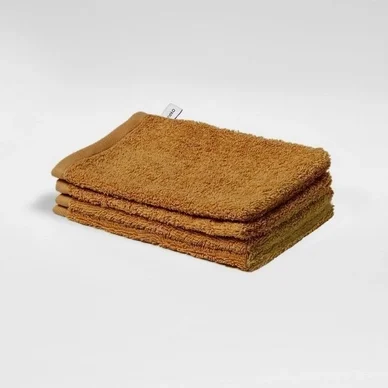 Gant de Toilette Yumeko Ochre Yellow (Lot de 4) Meilleur Choix