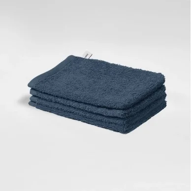 Acheter En Ligne Gant de Toilette Yumeko Ochre River Blue (Lot de 4)