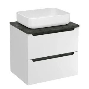 Meuble de salle de bain sous lavabo Naturel Stilla 60x60x45 cm blanc (STILLAD06056DC) Prix Promo