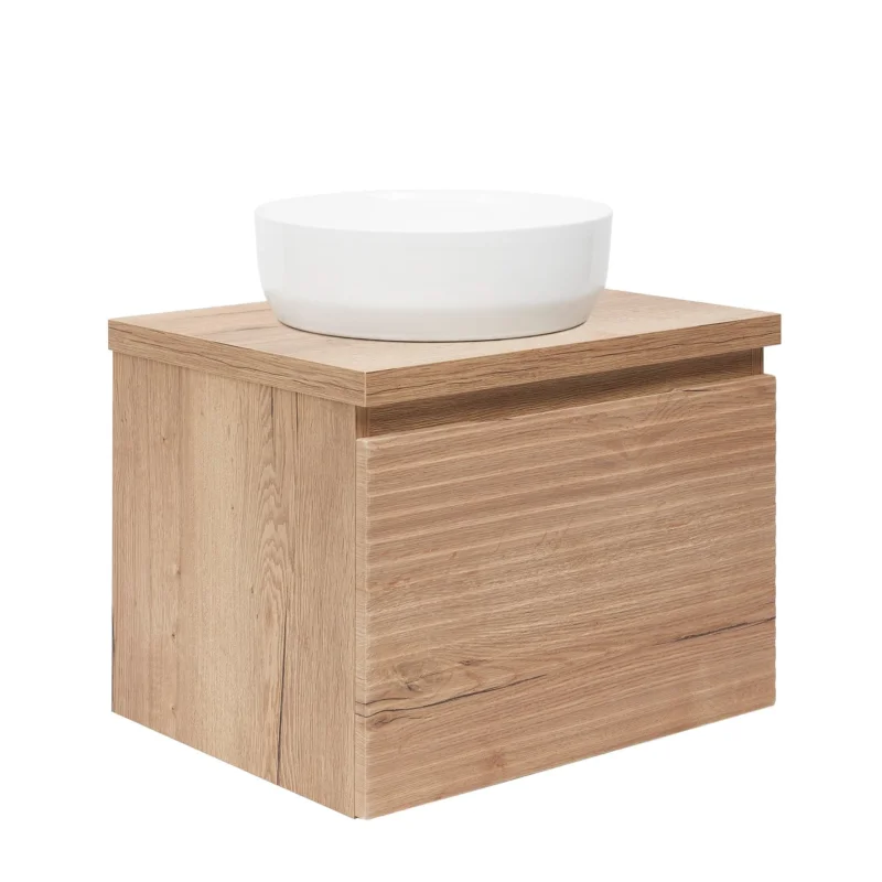 Meuble de salle de bain sous lavabo Naturel Savona 58x43x44,8 cm chêne halifax mat (SAVONA60DHD) Offre Limitée