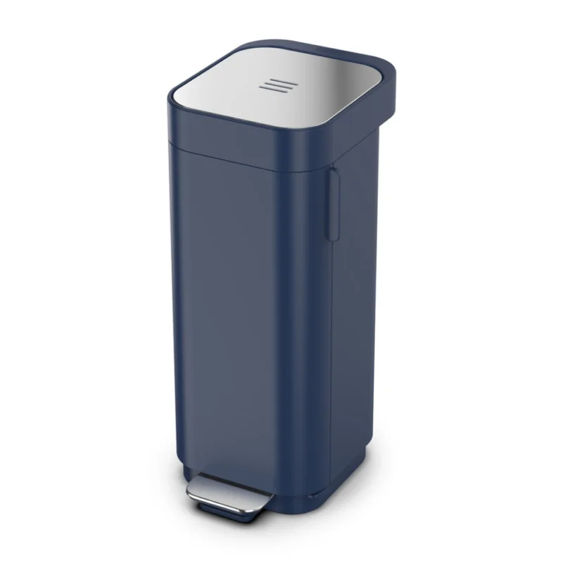 Porta 40 L, poubelle à pédale facile à vider, filtre anti mauvaises odeurs, Bleu nuit (30122) Paiement Sécurisé