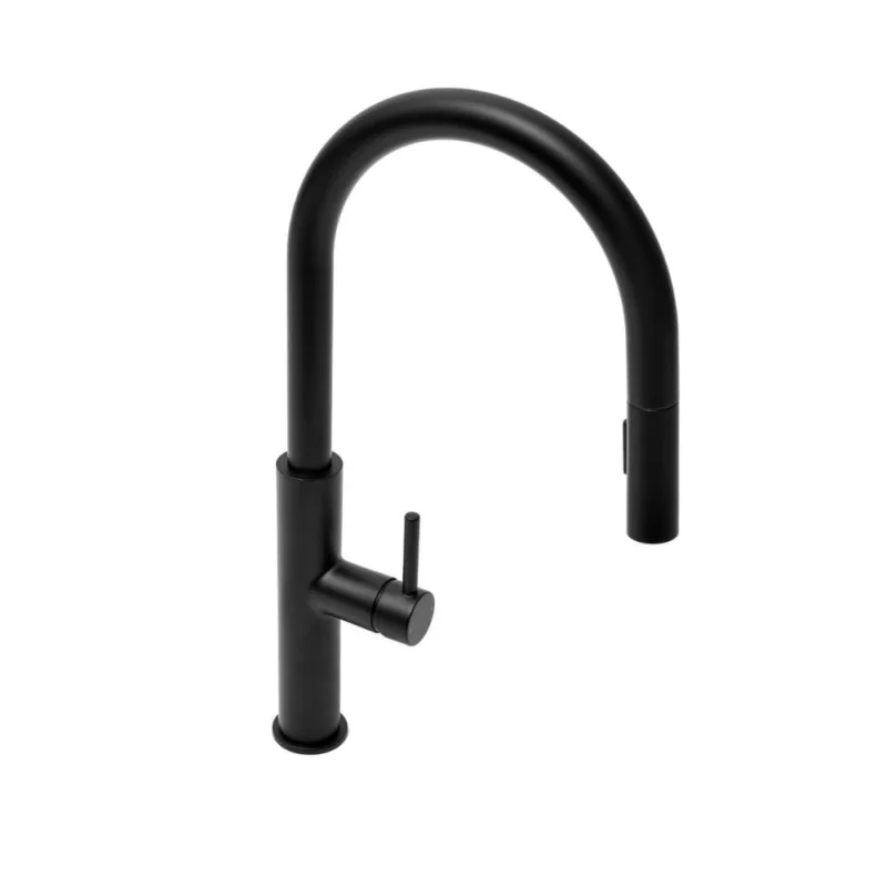 Mitigeur cuisine avec douchette extractible 2 jets, noir mat (SATBSD286C) Promotion Saisonnière