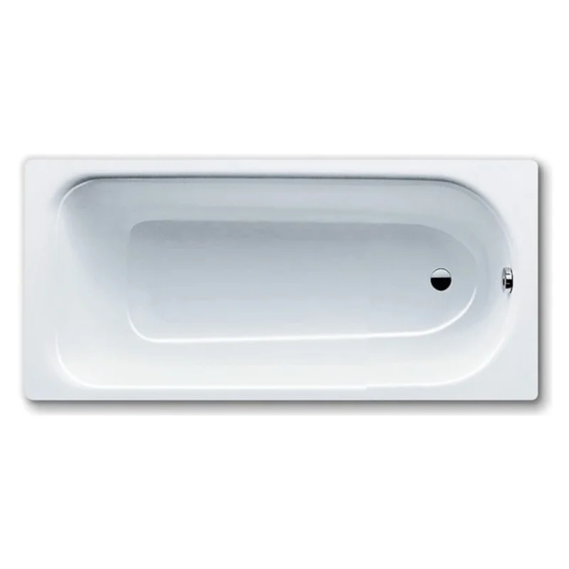 Eurowa Baignoire rectangulaire avec pieds 140x70 cm acier émaillé, Blanc alpin (119500010001-SET) Seulement Aujourd'hui