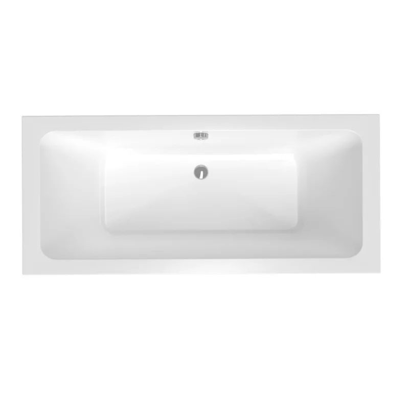 160x75 cm Nora Plus baignoire rectangulaire en acrylique, gauche et droite, sans pieds, blanc (NO1600PLUS) Populaire
