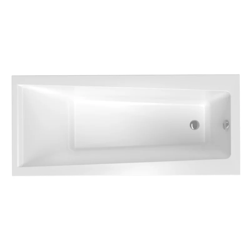 Pas Cher 170x75 cm Idea Plus baignoire rectangulaire en acrylique, gauche et droite, sans pieds, blanc (ID1700PLUS)