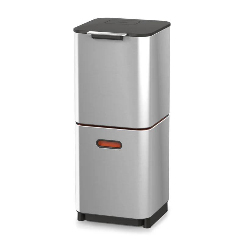 Totem Compacte poubelle avec séparation des déchets et recyclage, 40 litres, filtre à charbon actif, acier inoxydable (30063) Expédition Rapide
