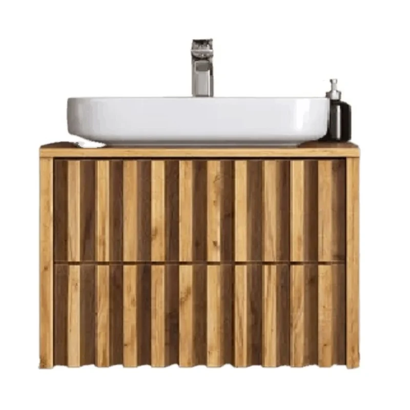 Réduction Meuble de salle de bain sous lavabo SAT Delano 80x46 cm chêne mat (DELANO80ZDDE)