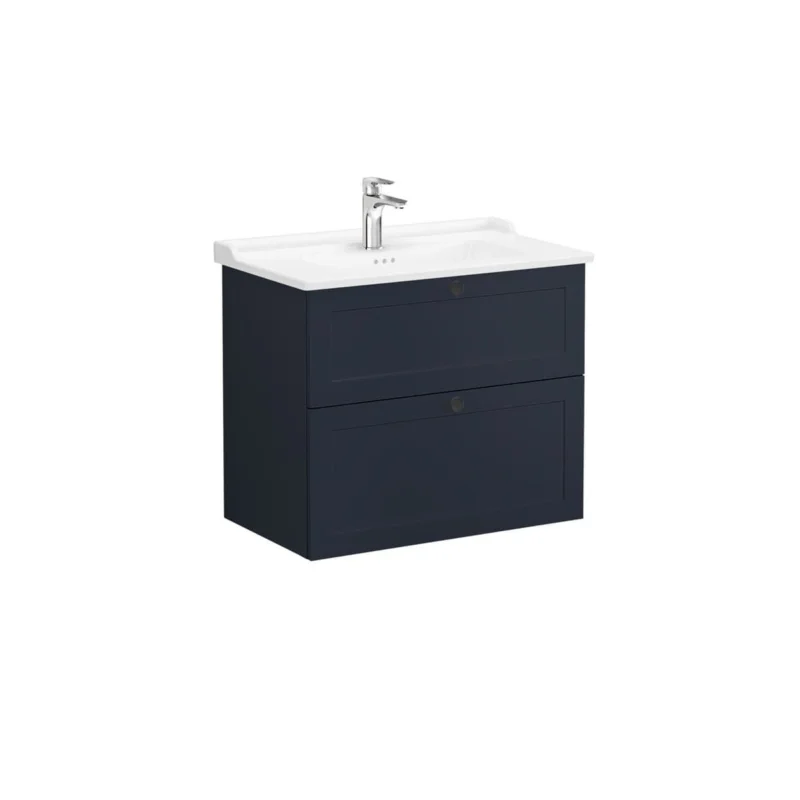 Meuble de salle de bain avec lavabo Vitra Root 80x67x46 cm bleu mat (ROOTC80BINTC) Commande En Gros