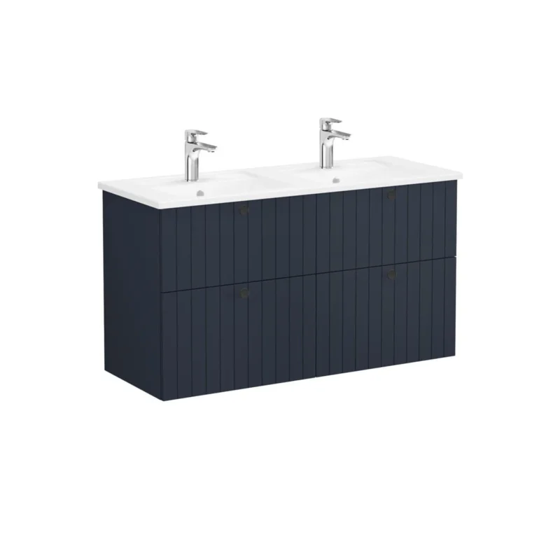 Meuble de salle de bain avec lavabo Vitra Root 120x67x46 cm bleu mat (ROOTG120BINTS) Super Prix
