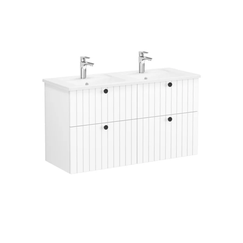 Meuble de salle de bain avec lavabo Vitra Root 120x67x46 cm blanc mat (ROOTG120WINTS) Satisfait Ou Remboursé