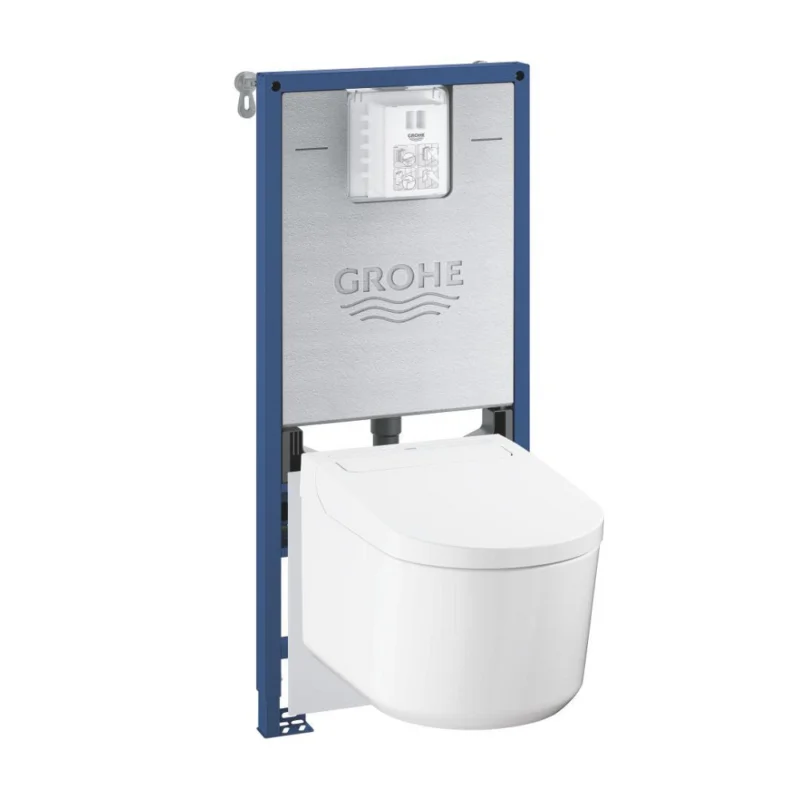 Pack WC Bâti-support Rapid SLX + WC lavant suspendu Sensia Alpine + Fixations murales + Set d‘isolation phonique (G36509SH0) Commande En Gros
