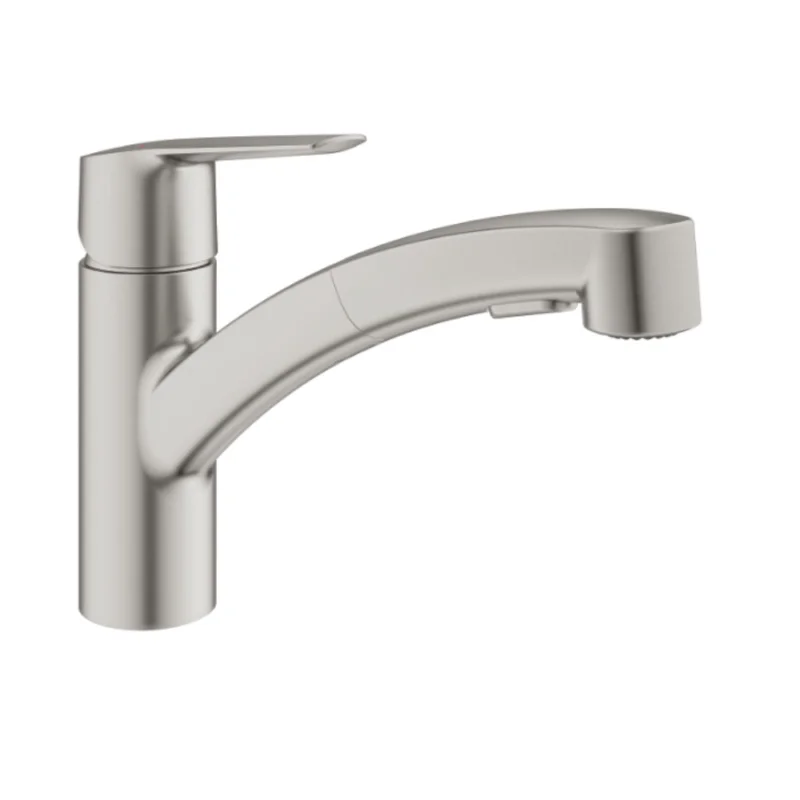 Remise Start robinet de cuisine à bec bas avec double jet, inox (G30531DC1)