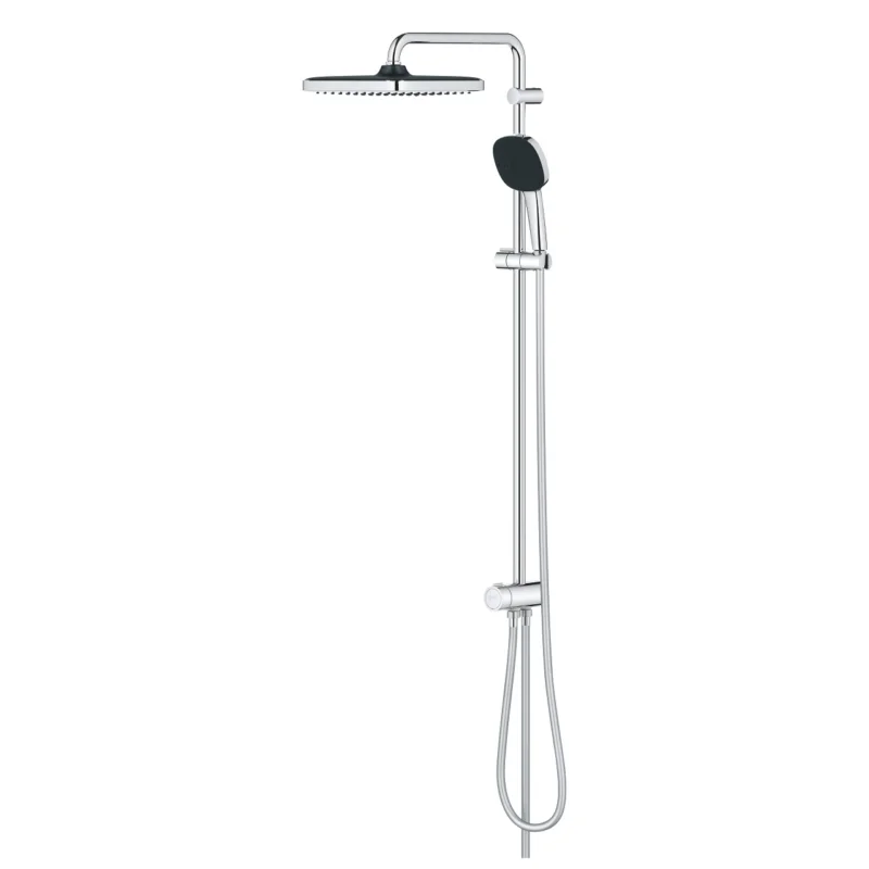 Vitalio Comfort 250 Colonne de douche avec inverseur manuel + Douche de tête 2 jets + Douchette 2 jets , chrome (G26986001) Prix Choc