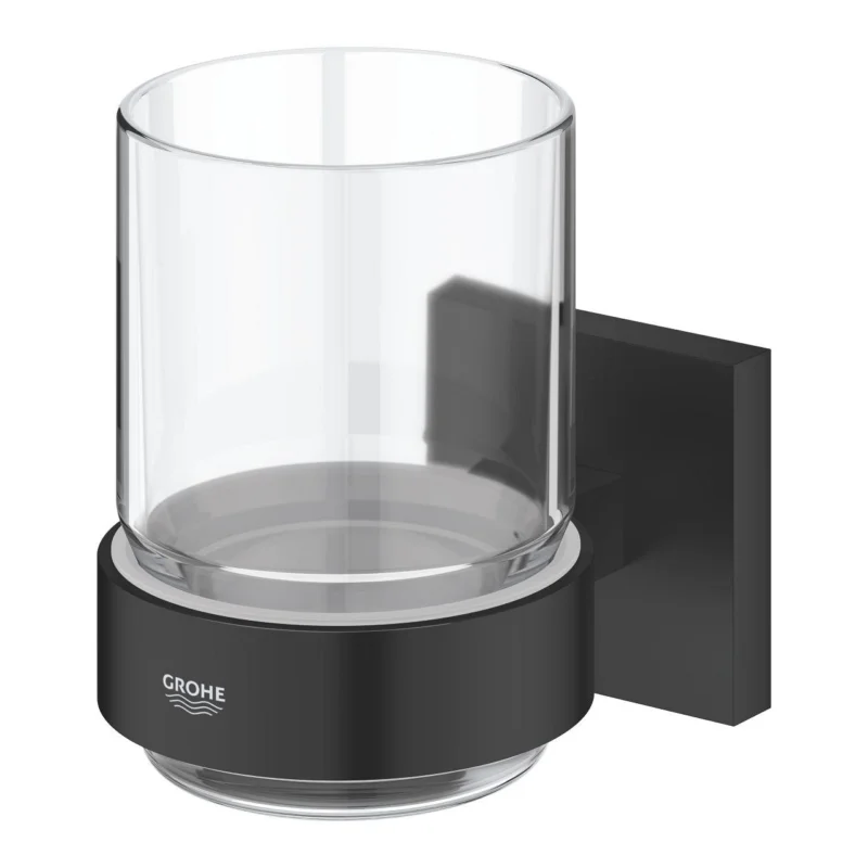 Start Cube verre en cristal avec support, noir mat (G410972430) Certifié
