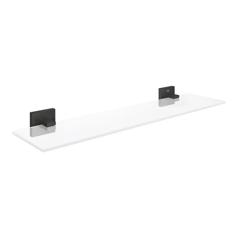 Start Cube tablette porte-savon en verre 53 cm avec fixations cachées, noir mat (G411092430) Promotion Saisonnière