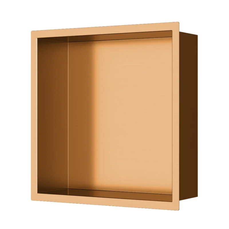 Expédié Aujourd'hui Timeless Niche de Douche à encastrer, Acier Inoxydable 304, 30x30x10cm, Cuivre brossé PVD