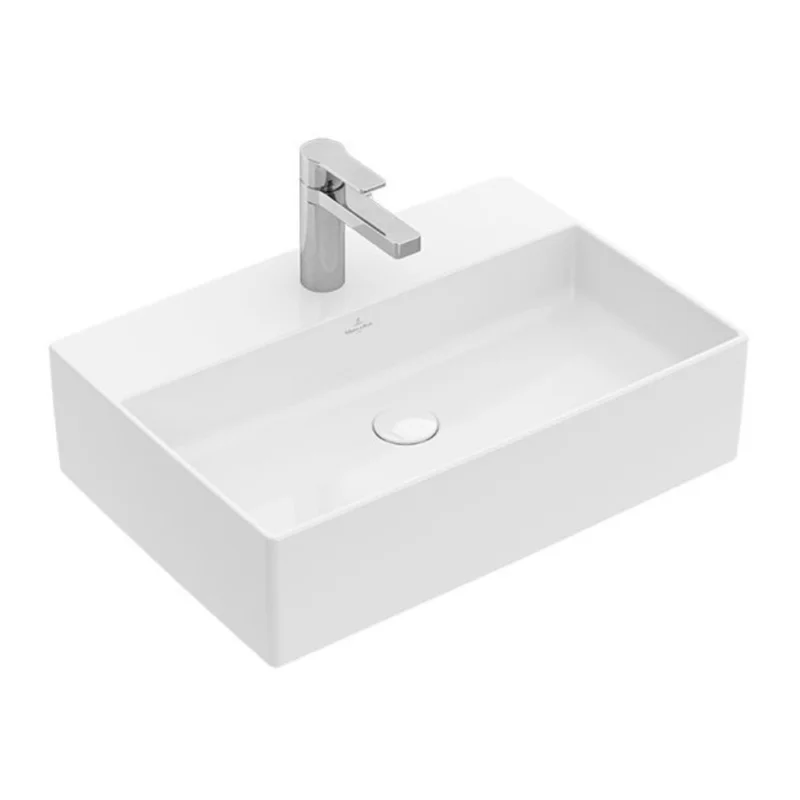 Memento 2.0 Vasque à poser rectangulaire, 60 x 42 x 14 cm, avec trop-plein, non meulé, blanc (4A076001) Meilleure Vente