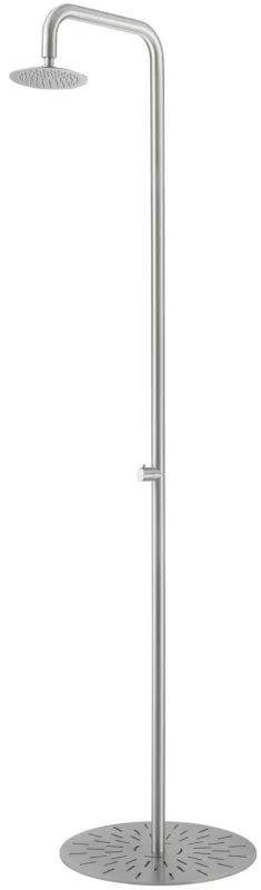 Naturel EAU FROIDE via tuyau d‘arrosage sans installation, douche extérieure en inox 316, acier brossé (NATUREL-COLD18) Meilleur Prix