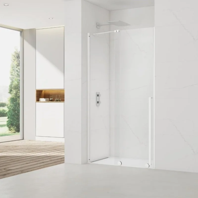 Produit De Marque X-MOTION Porte de douche 110x200cm Coulissante, anticalcaire avec profilé blanc (SATBWIXM110NIKAB)