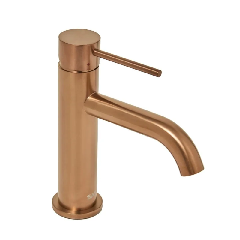 Aurum mitigeur de lavabo 16,5 cm, à levier, sans vidage, or rose brossé (SATBAUR271BRG) Quantité Limitée