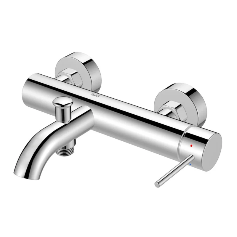 Aurum mitigeur de baignoire mural 150 mm à levier sans set de douche, chrome brillant (SATBAUR222CR) Expédié Aujourd'hui