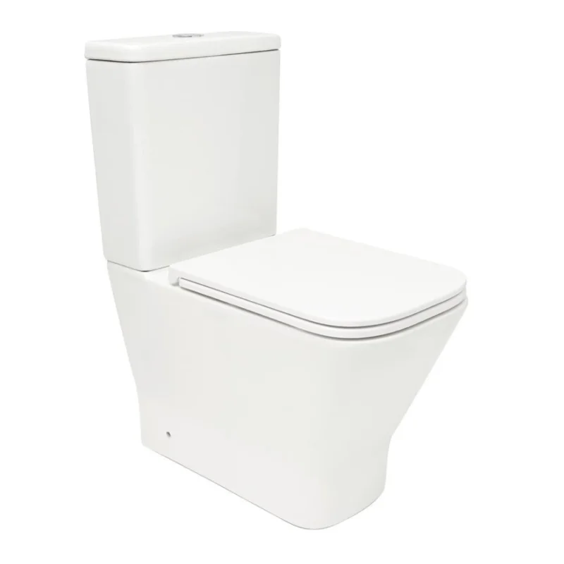 B-Way Kit complet WC à poser vario avec chasse d‘eau Vortex + réservoir de chasse + abattant SoftClose, blanc (SAT2168STORP) Offre Du Jour