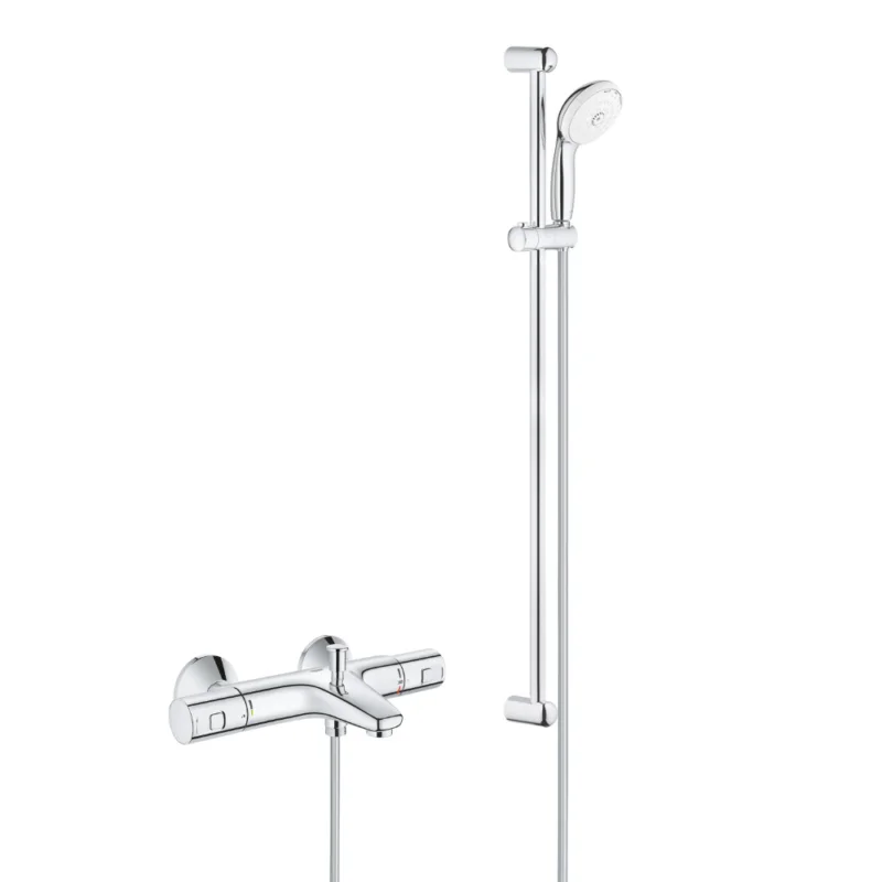 Tempesta 100 ensemble de douche complet 3 jets + mitigeur thermostatique bain/douche 1/2", chrome (34598000-28789002) Nouvel Arrivage