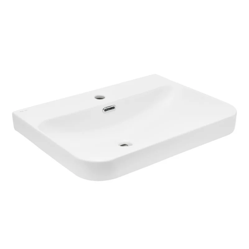 Must-Have Meuble lavabo Swiss Aqua Technologies Fusion 60,5x46 cm blanc mat, trou pour robinet au milieu SATFUS6046MW
