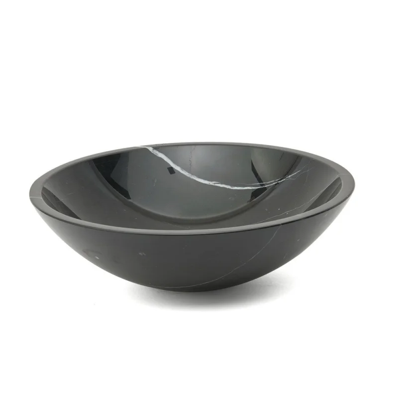 Lavabo pour plan de travail SAT Purity 43x43 cm marbre noir sans trou pour robinet, sans trop-plein (SATPURBL) Produit De Marque