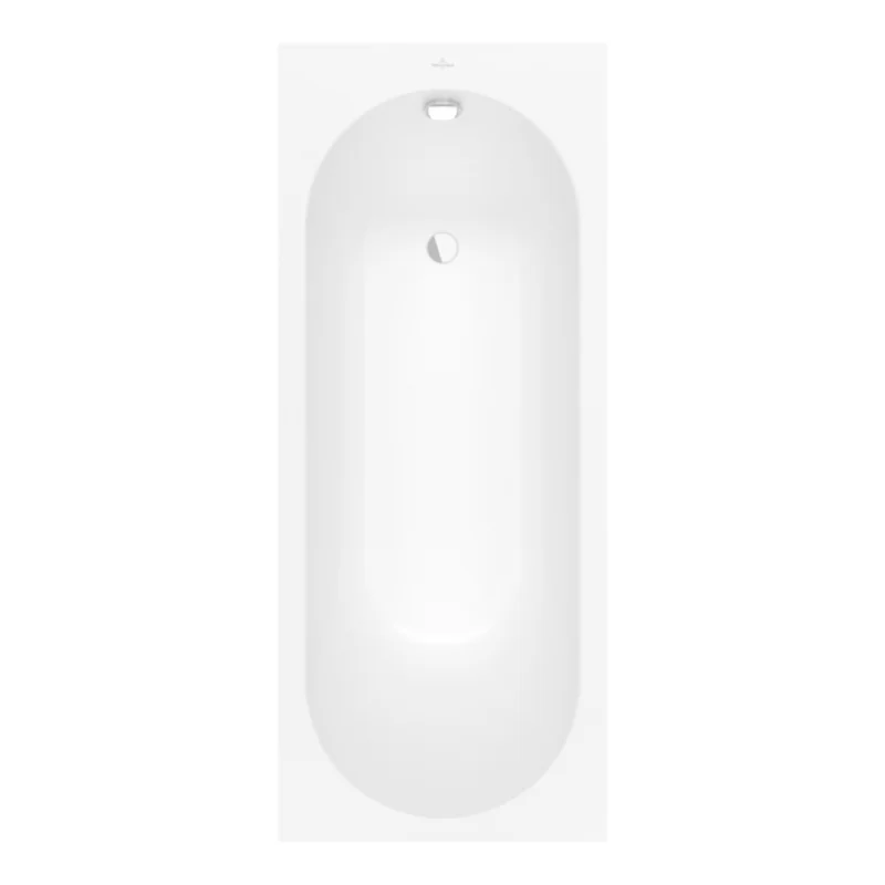 Oberon Baignoire droite Ovale 170 x 70 cm en marbre coulé, pieds fourni, blanc (UBQ177OBE2V-RW) Promotion Saisonnière