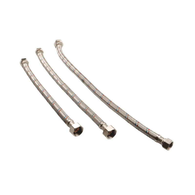 Produit De Marque AGT 106 tuyau de raccordement 40 cm, raccords 1/2" mâle/mâle (MM), acier inoxydable (T644012CR)