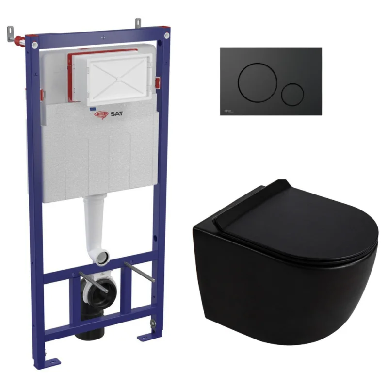 Promotion Pack WC bâti-support + WC suspendu sans bride Ceramia PixL avec abattant SoftClose + plaque (STCEPXBMT01-FR)