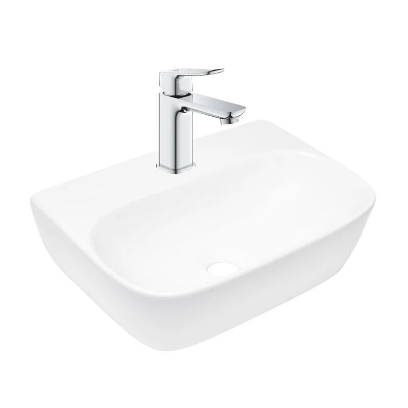 Usine Directe QUICKFIX DICE mitigeur lavabo, taille S + Lavabo suspendu Swiss Aqua Technologies, 43x30x13cm (BA2-G1018570000-02)