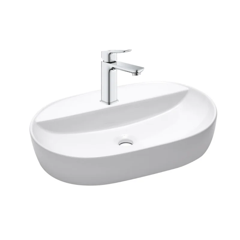 QUICKFIX DICE Mitigeur lavabo, taille M + Vasque à poser Swiss Aqua Technologies 60x40x12,5 cm (BA2-G1018330000-01) Acheter En Ligne