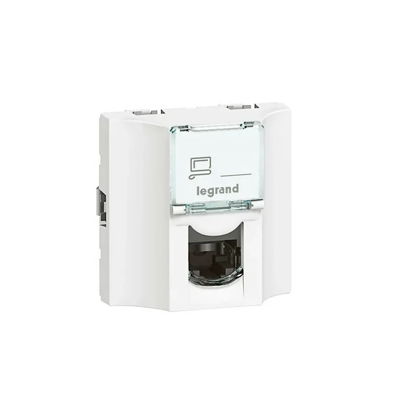 Nouvelle Collection Legrand 078623 Prise traversée rj45 Cat6 FTP 2mod Mosaic