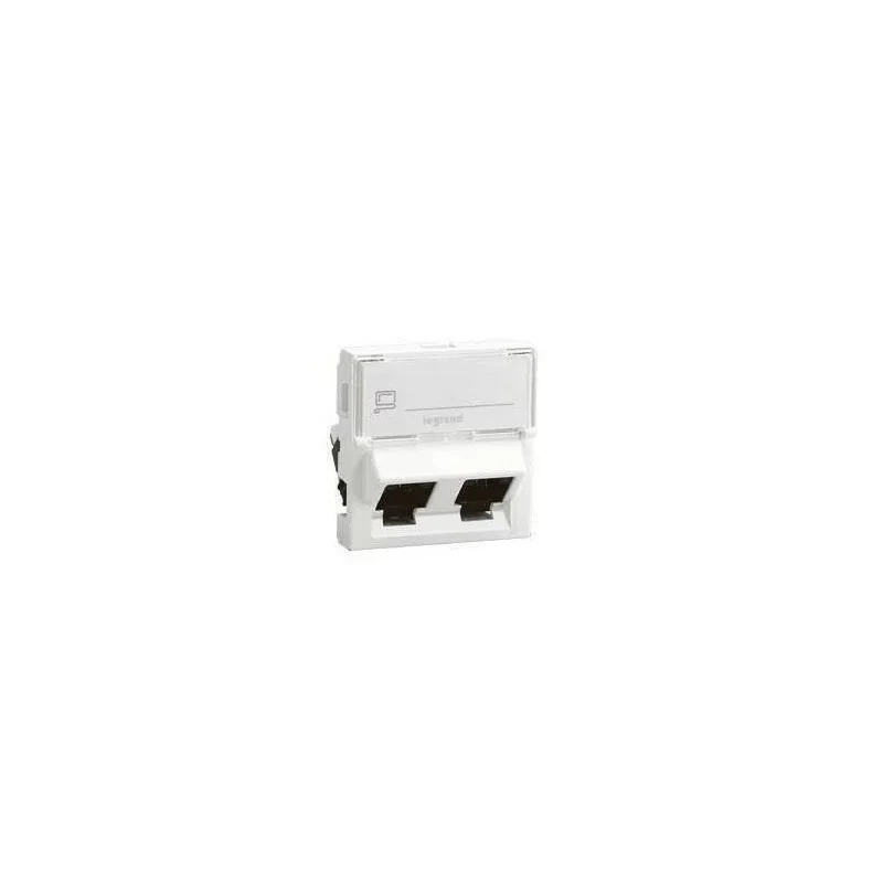 Legrand 076506 Prise 2xRJ45 Cat.6 FTP 45° 2mod Mosaic Commander Maintenant