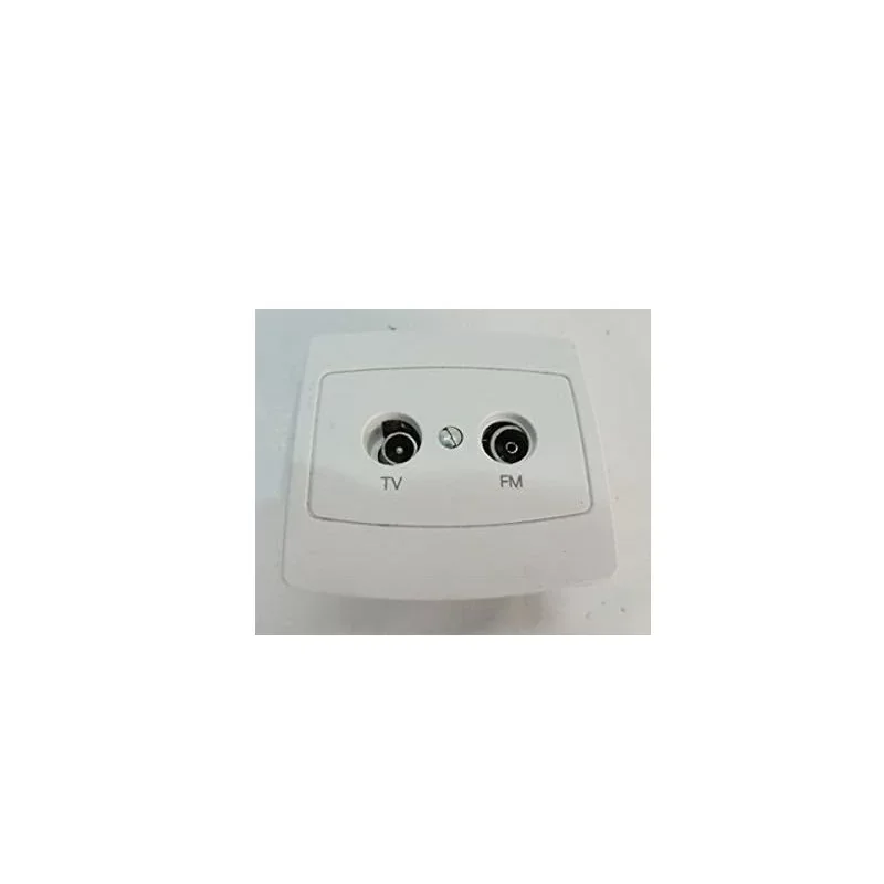 Top Vente Alombard ALB74324 Prise TV-FM 2 sorties Câble fixation vis et griffes Alcyon