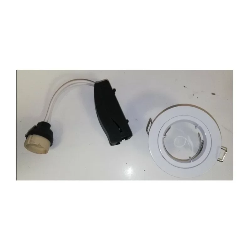 Paiement Sécurisé Luminis 7140 Support domino GU10 1/4 de tour fixe blanc