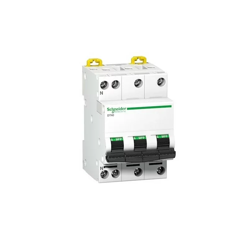 Expédié Aujourd'hui Schneider A9F95416 Disjoncteur 3P+N 40A courbe C Prodis DT40N