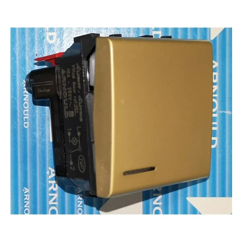 Arnould 25222 Va-et-Vient Lumineux Or Satin - 2 Modules - S.Living Authentique
