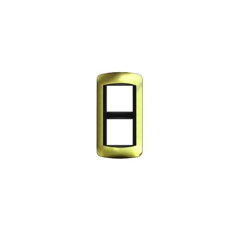 Populaire Arnould 20792 Plaque Enjoliveur Métal Or - 2x2 Modules - entraxe 57mm - S. Living