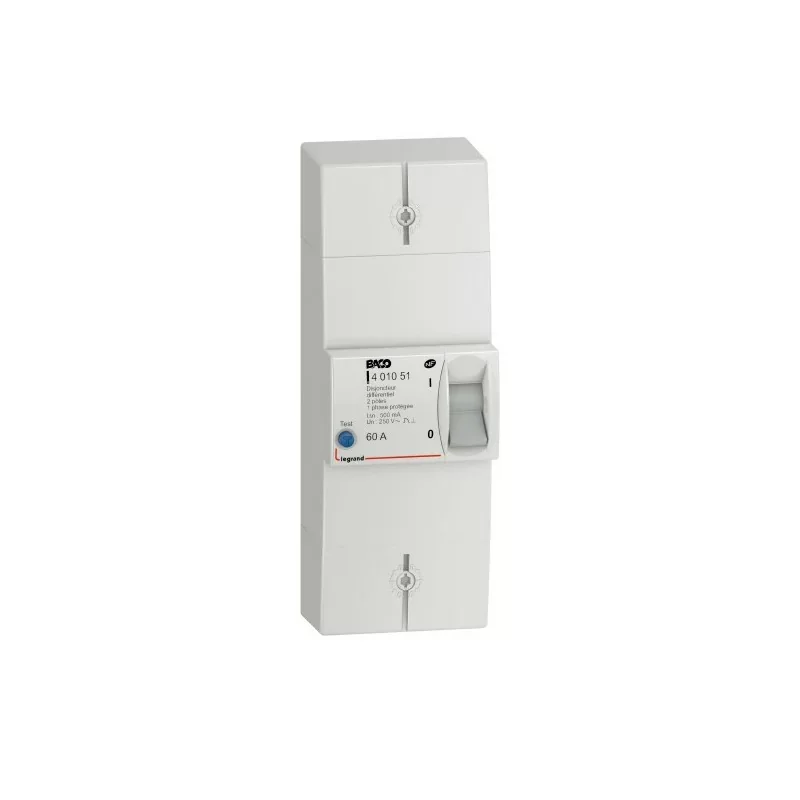 Commande En Gros Legrand 401051 Disjoncteur de branchement 2P 60A 500mA - Non réglable