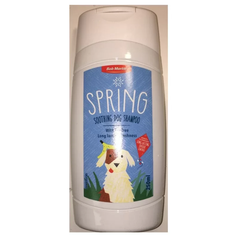Bob Martin 35980 Shampoing Apaisant Spring au "thé" pour chiens 250ml - Fraîcheur durable Satisfait Ou Remboursé