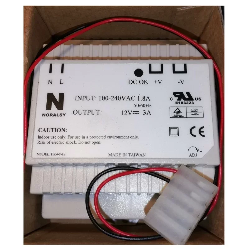 Nouveauté Noralsy AR123-N - Alimentation régulée 12v/3a/DIN version 2 sorties